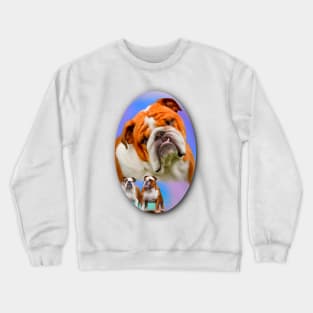 English Bulldog Breed Art Crewneck Sweatshirt